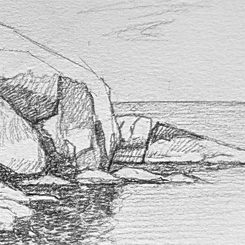 A detail image of the final drawing.