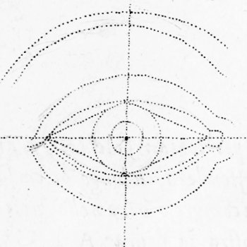 A diagram of how to draw a human eye.