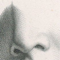 A diagram showing how to draw a human nose.